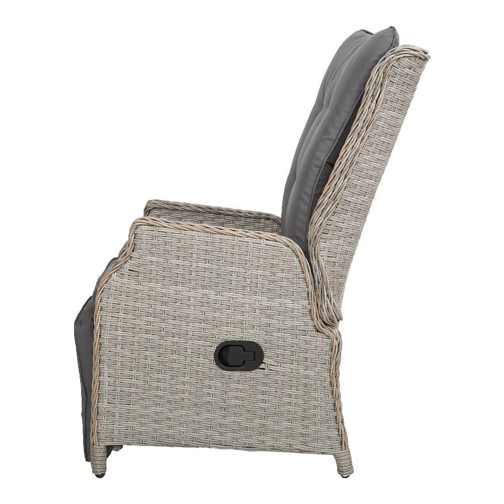2 Grey Recliner Chairs / Sun Lounges