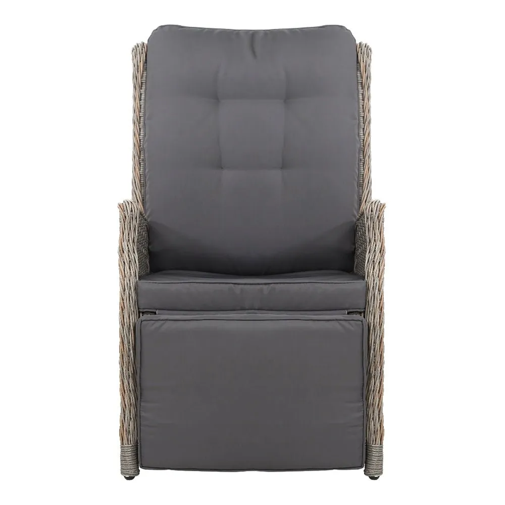 2 Grey Recliner Chairs / Sun Lounges