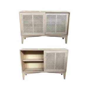 Buffet Bahamas 2 Sliding Rattan Doors