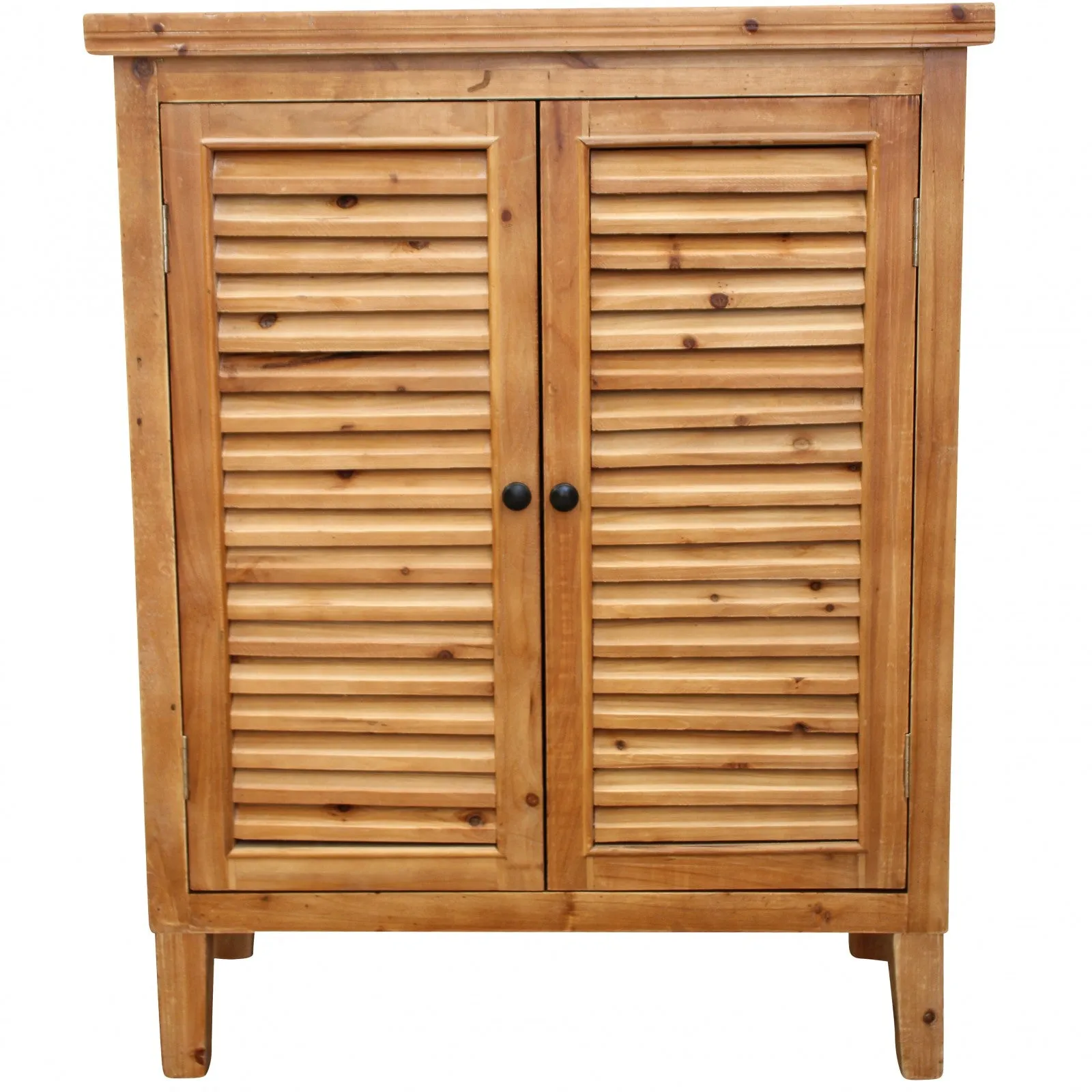 Cabinet 2 Door Louvre Natural Timber