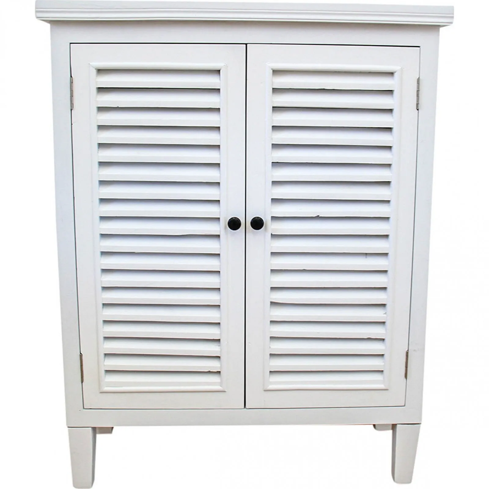 Cabinet 2 Door Louvre Timber White