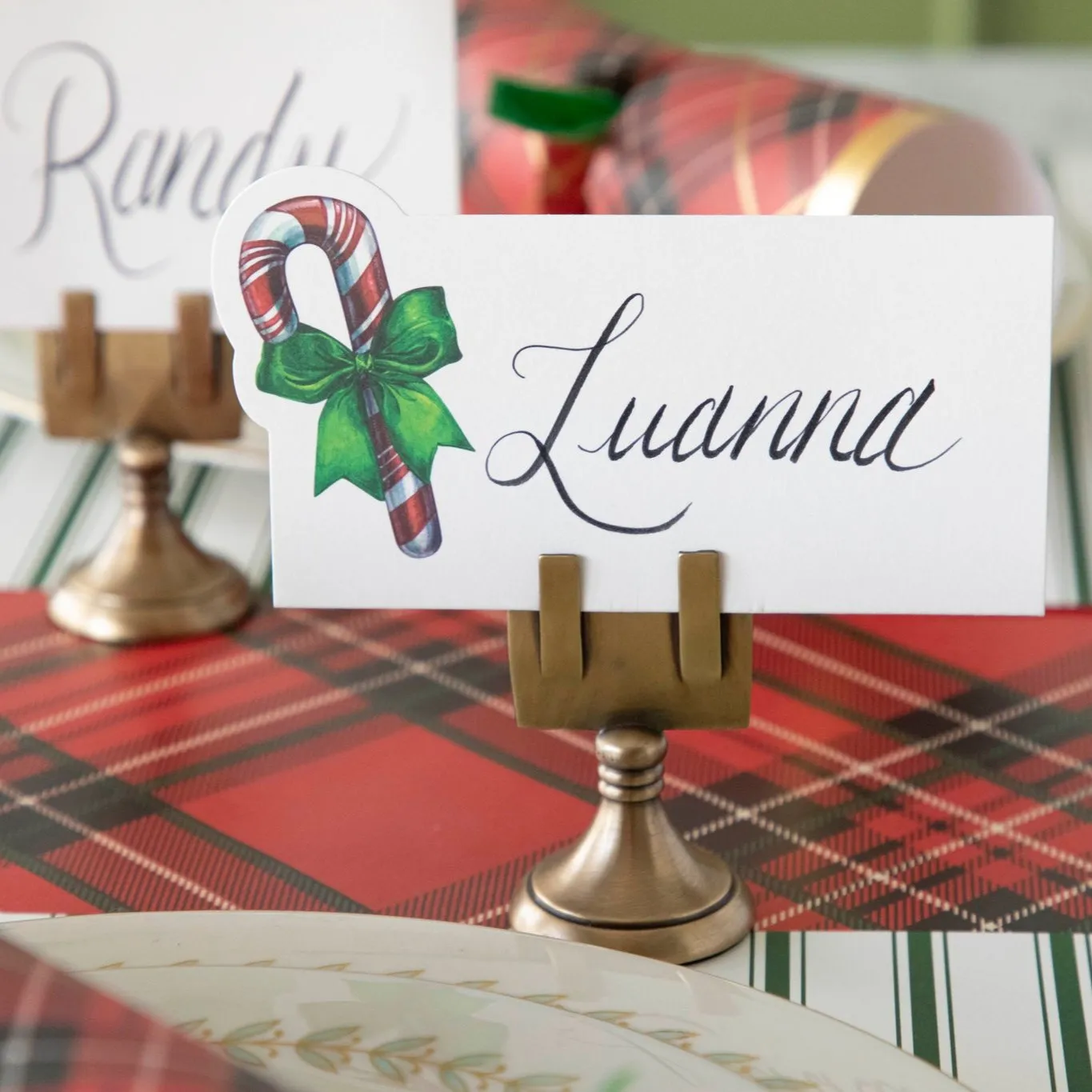 Candy Cane Place Card