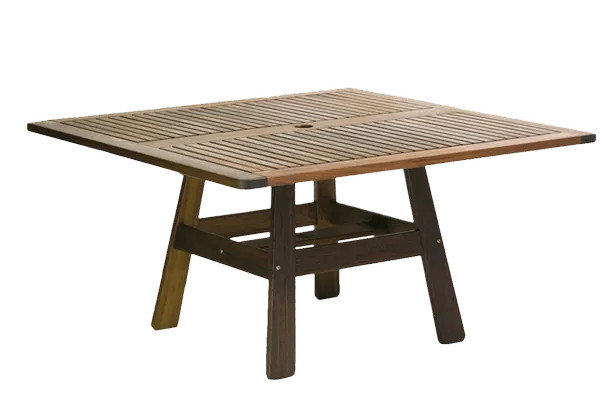 CLASSIC IPE BEECHWORTH 5 PIECE DINING SET - 53" Square Beechworth Table and 4 Amber Benches