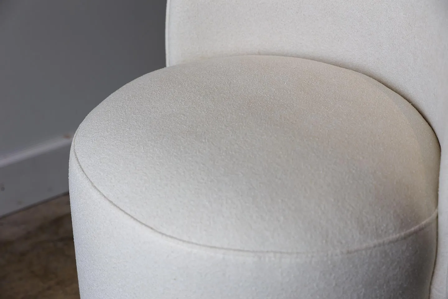 Colette White Performance Fabric Swivel Dining Chair