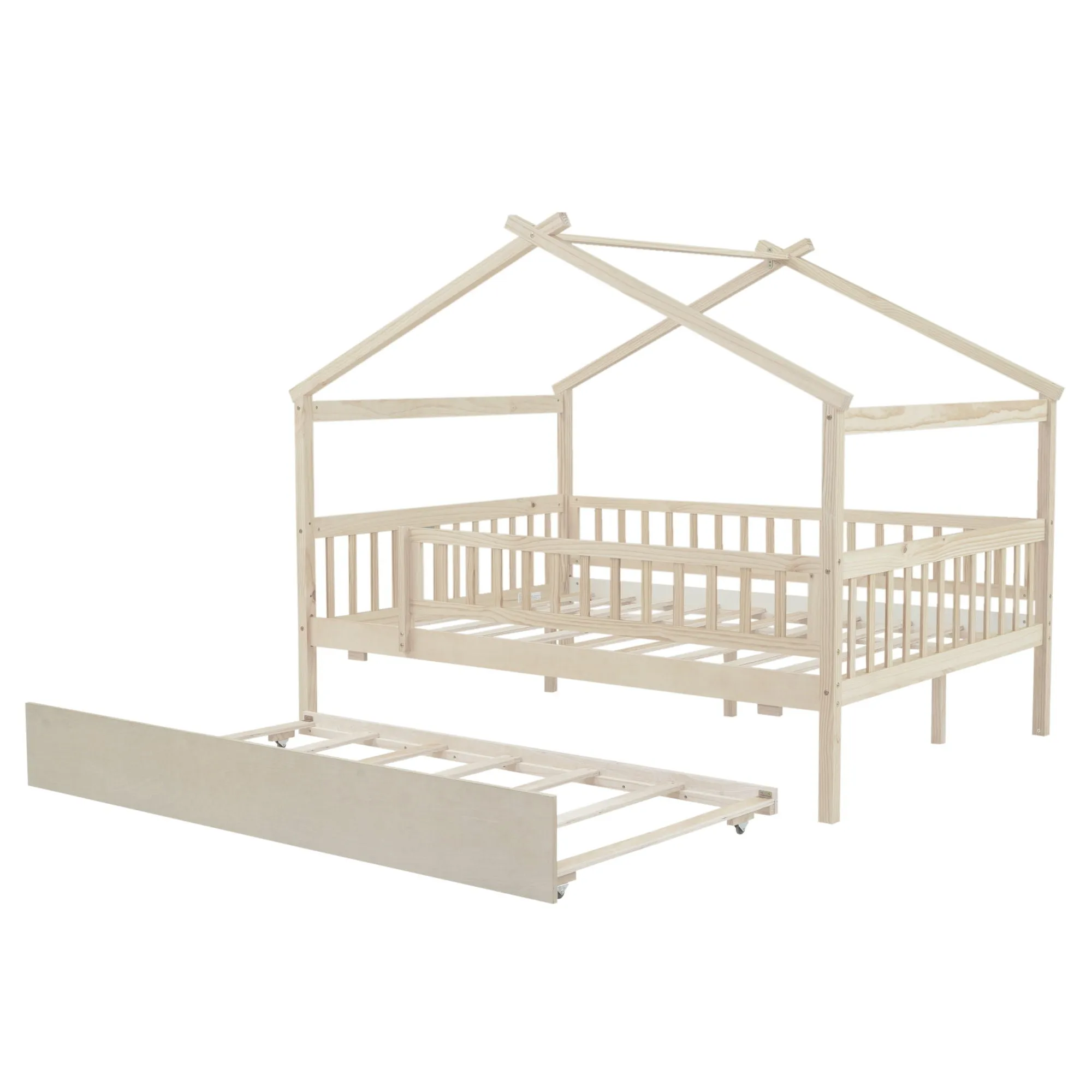 Creativity House Bed With Twin Size Trundle by Couch.com