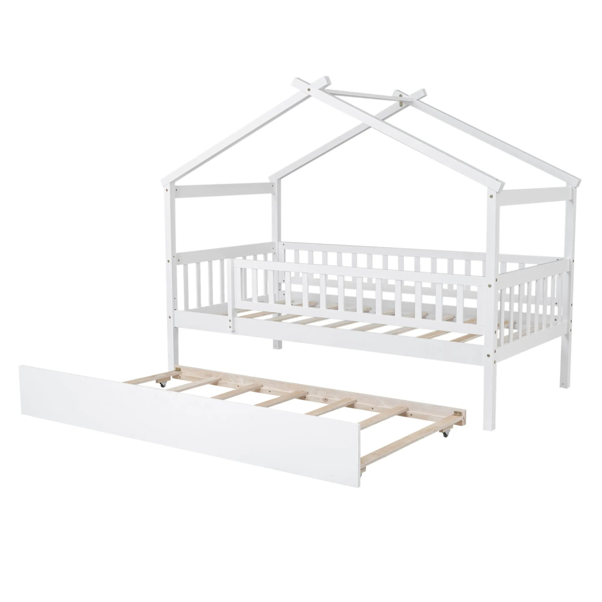Creativity House Bed With Twin Size Trundle by Couch.com