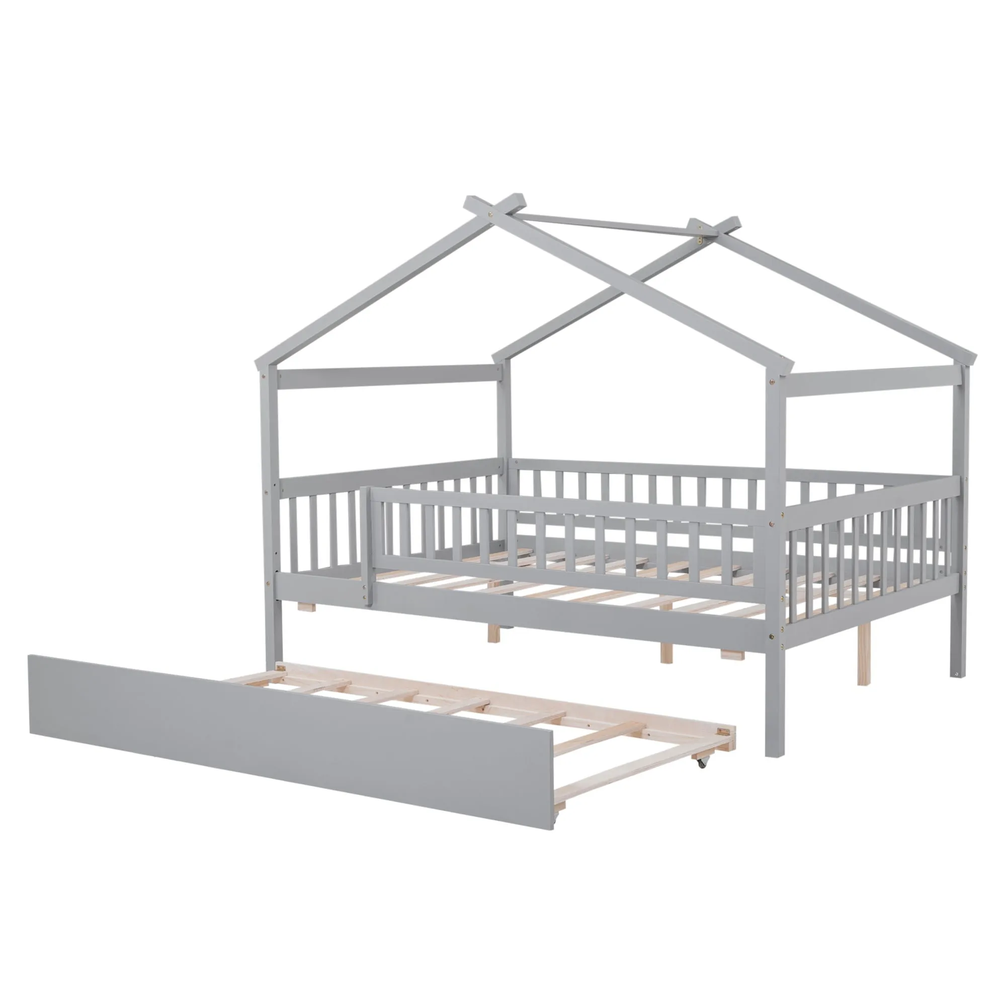 Creativity House Bed With Twin Size Trundle by Couch.com
