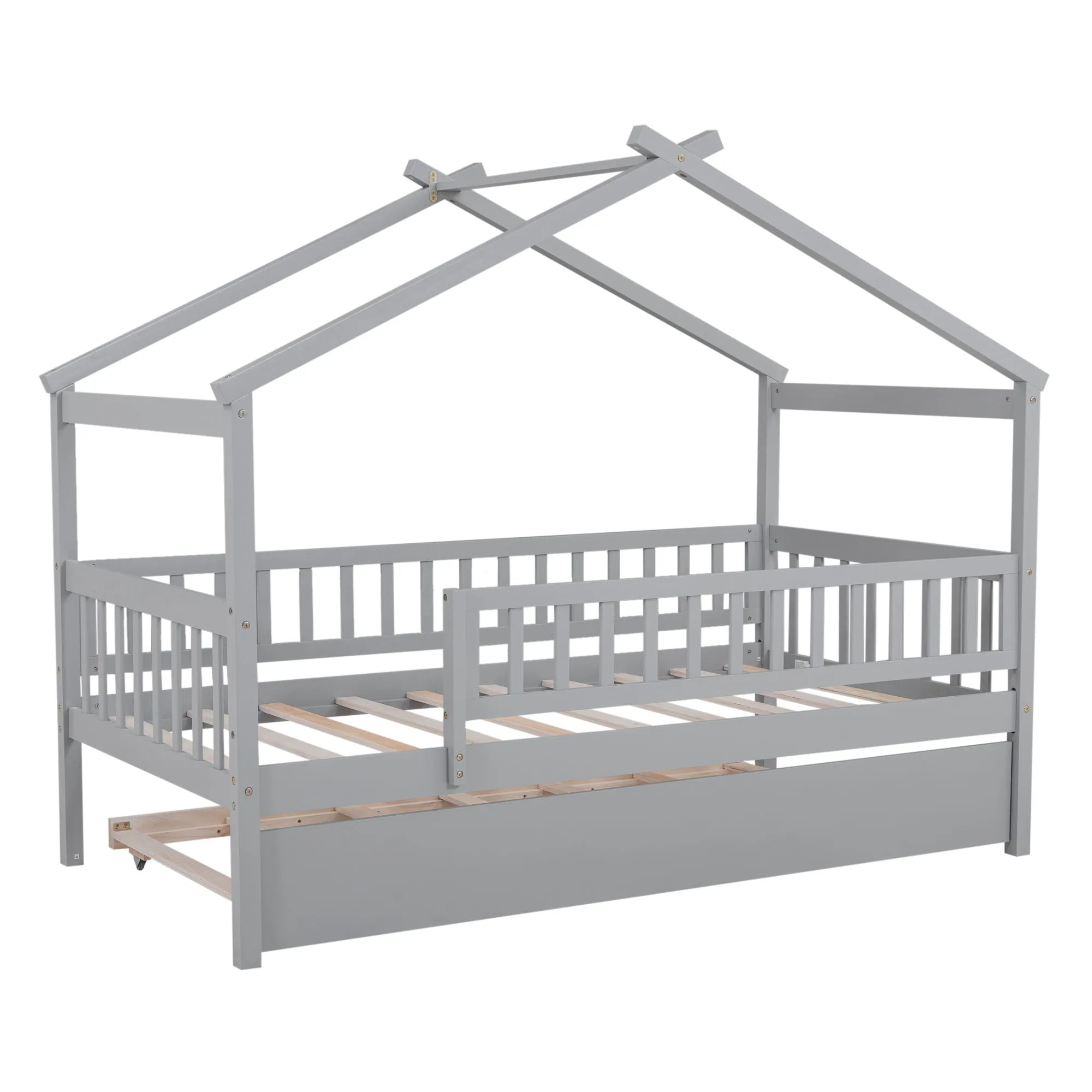 Creativity House Bed With Twin Size Trundle by Couch.com