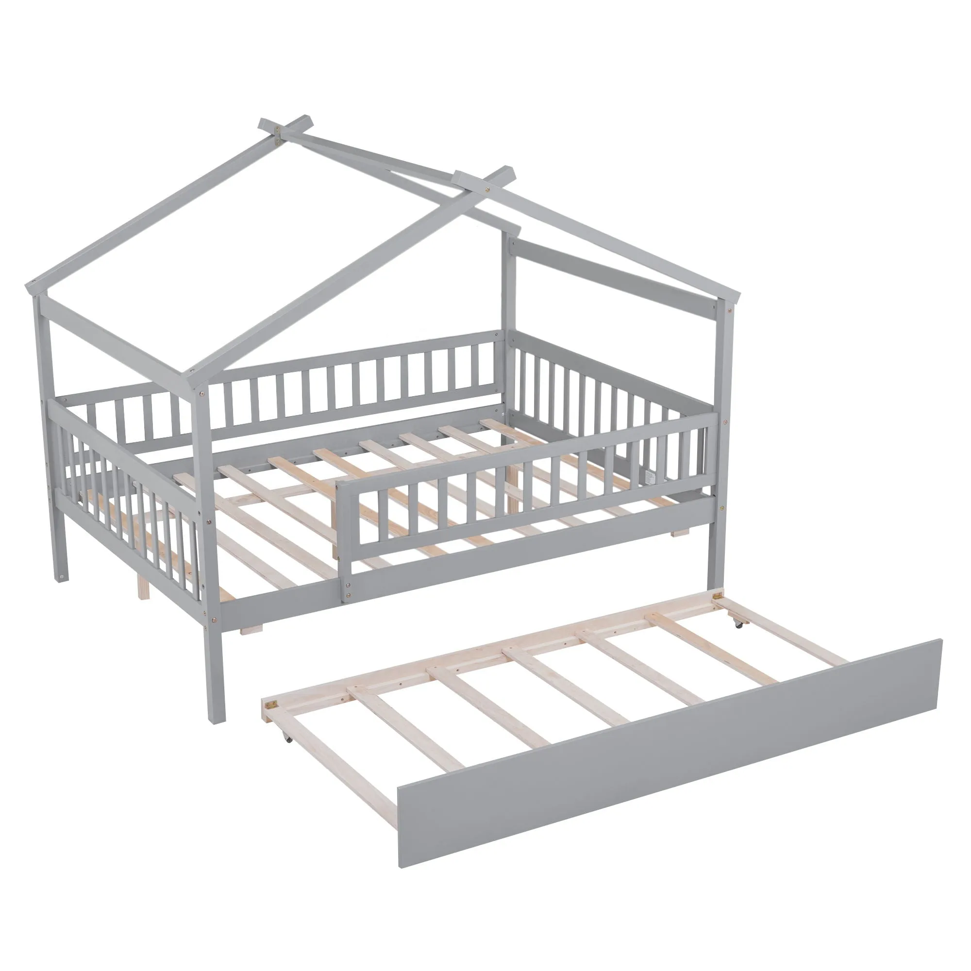 Creativity House Bed With Twin Size Trundle by Couch.com