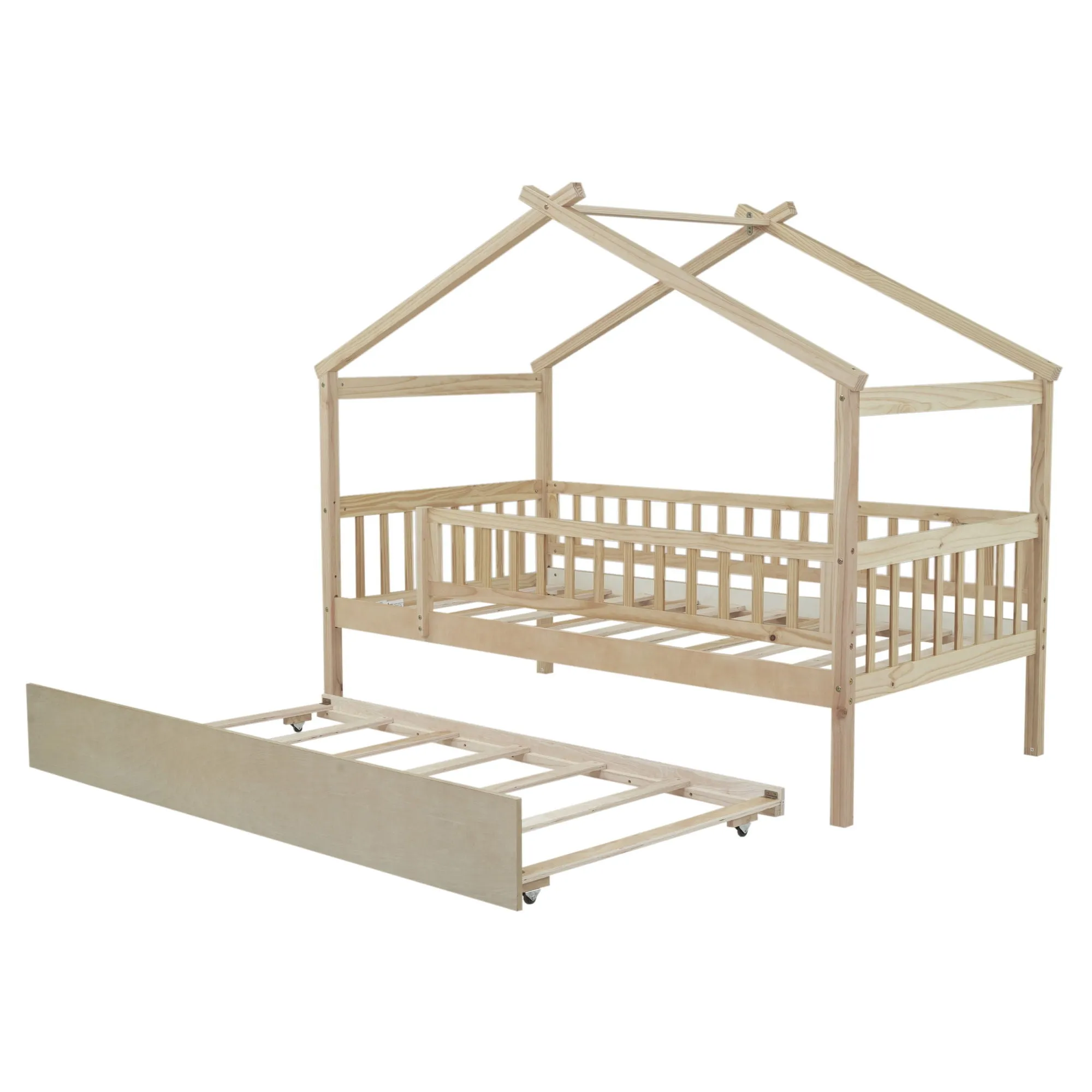 Creativity House Bed With Twin Size Trundle by Couch.com