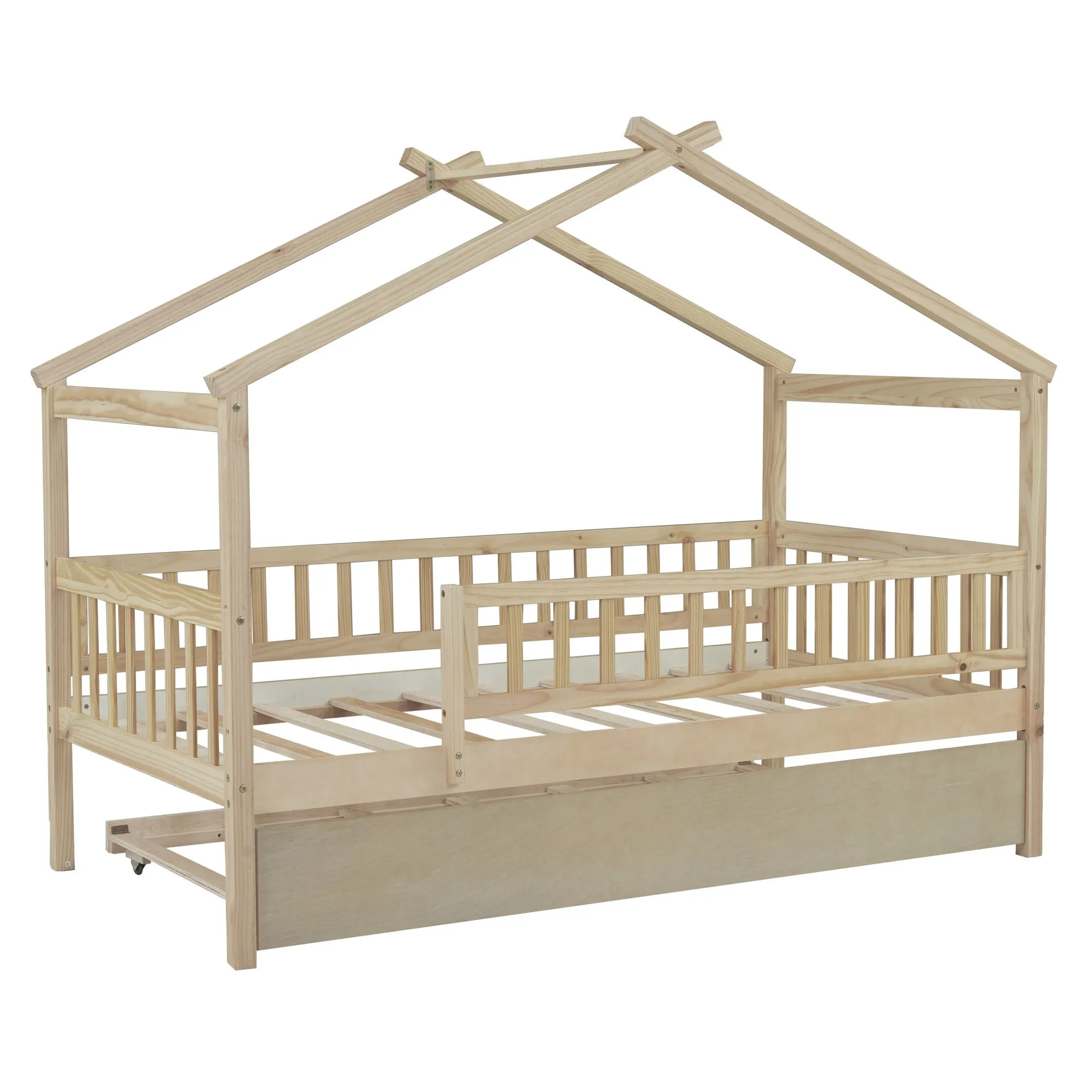 Creativity House Bed With Twin Size Trundle by Couch.com