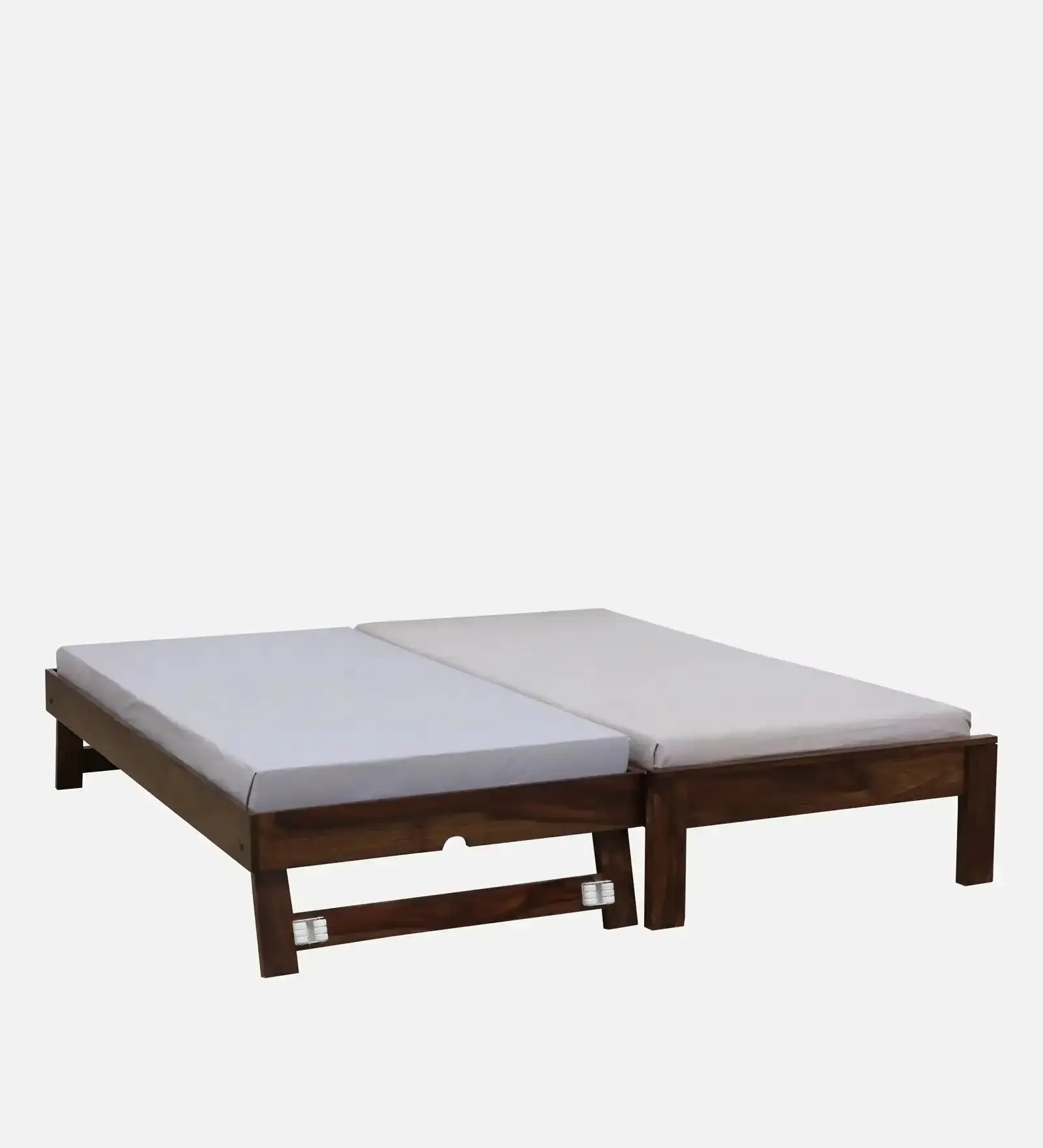 Divyam Modern Sheesham Wood Single Bed With Trundle