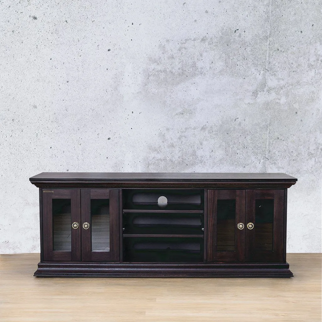 Dutch Saligna Mahogany 1900 4 Door TV Unit