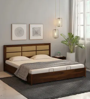 Evelyn Solid Wood Hydraulic Storage Beds