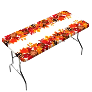 Fitted Polyester Table Cloth - Fall Design