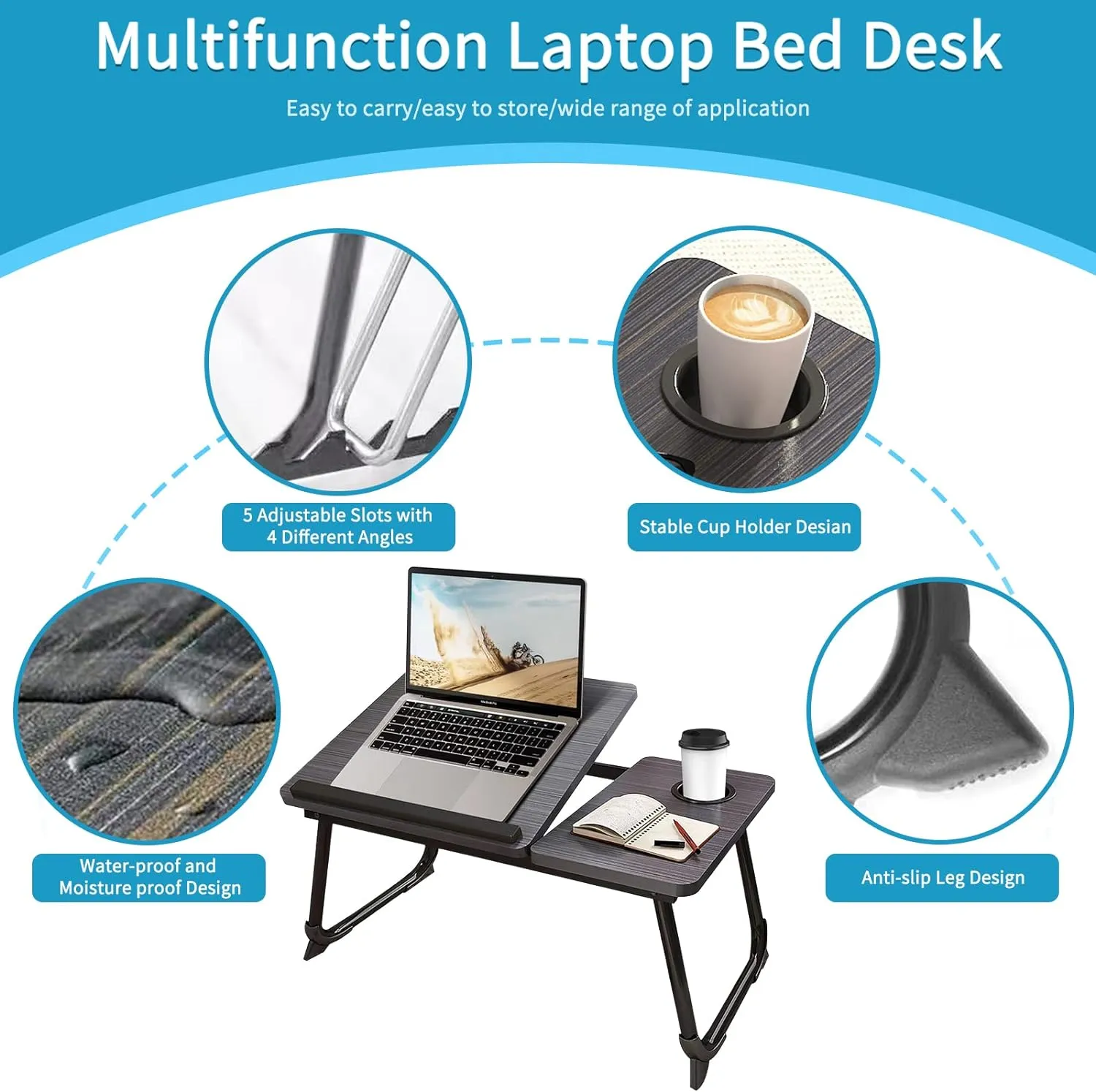 Fordable Legs Laptop Desk for Bed or Couch Enjoy Woking in Bed Desk Bn-link
