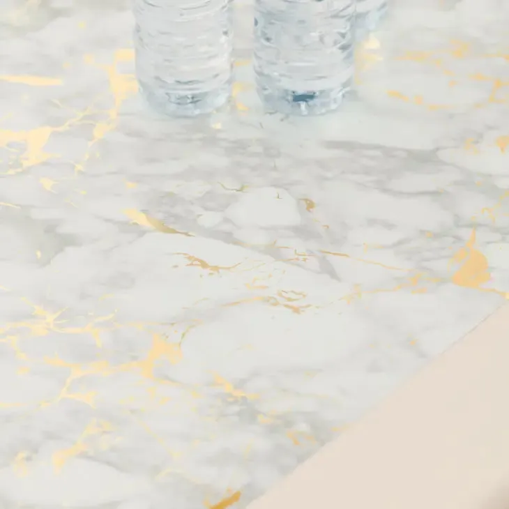 Gold Marble Paper Table Runner Roll For Table Decoration 25 x 20