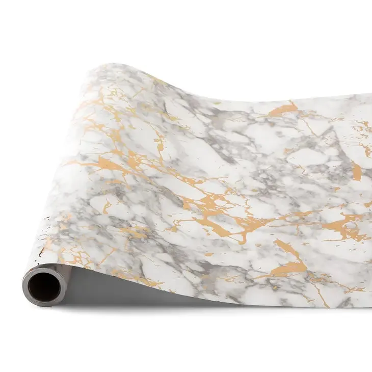 Gold Marble Paper Table Runner Roll For Table Decoration 25 x 20