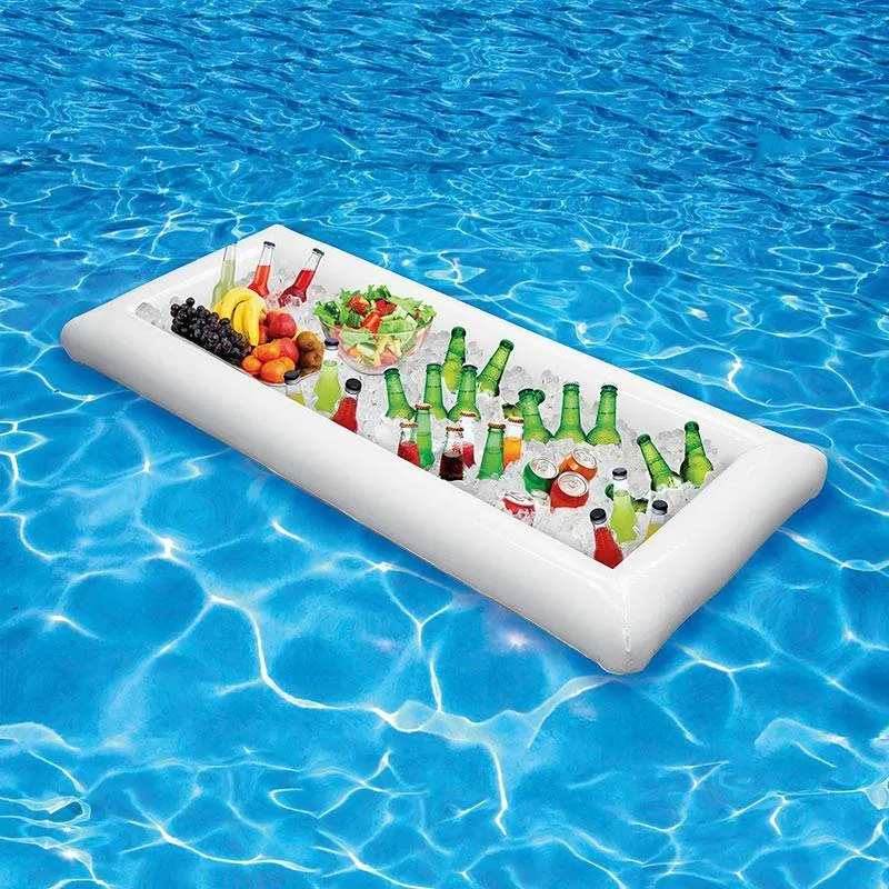 Inflatable Salad Bar Buffet Pool Inflatable Ice Bucket Outdoor Swimming Pool Drink Float Holder
