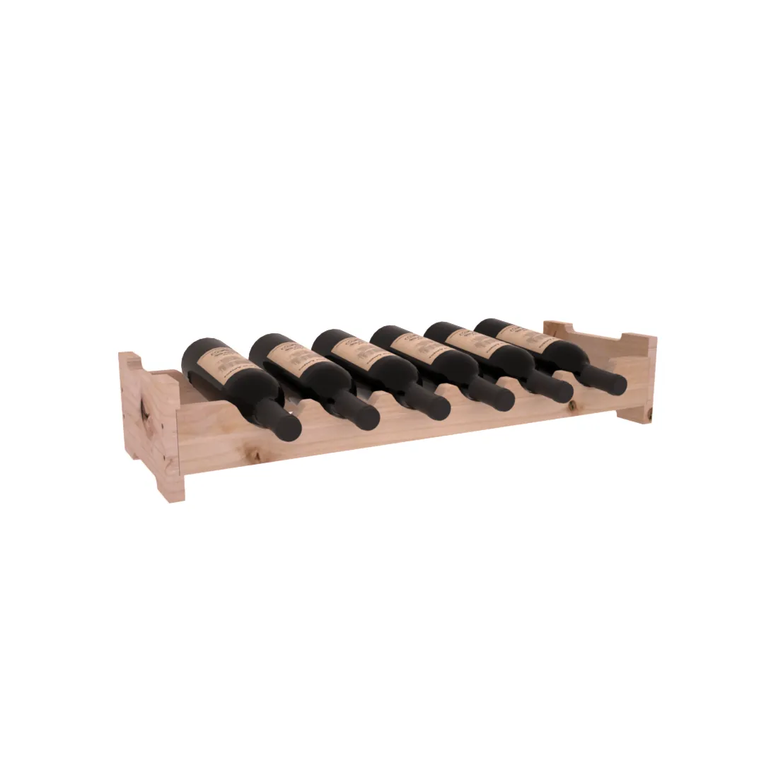 Living Series - 6 Bottle Mini Scalloped Rack