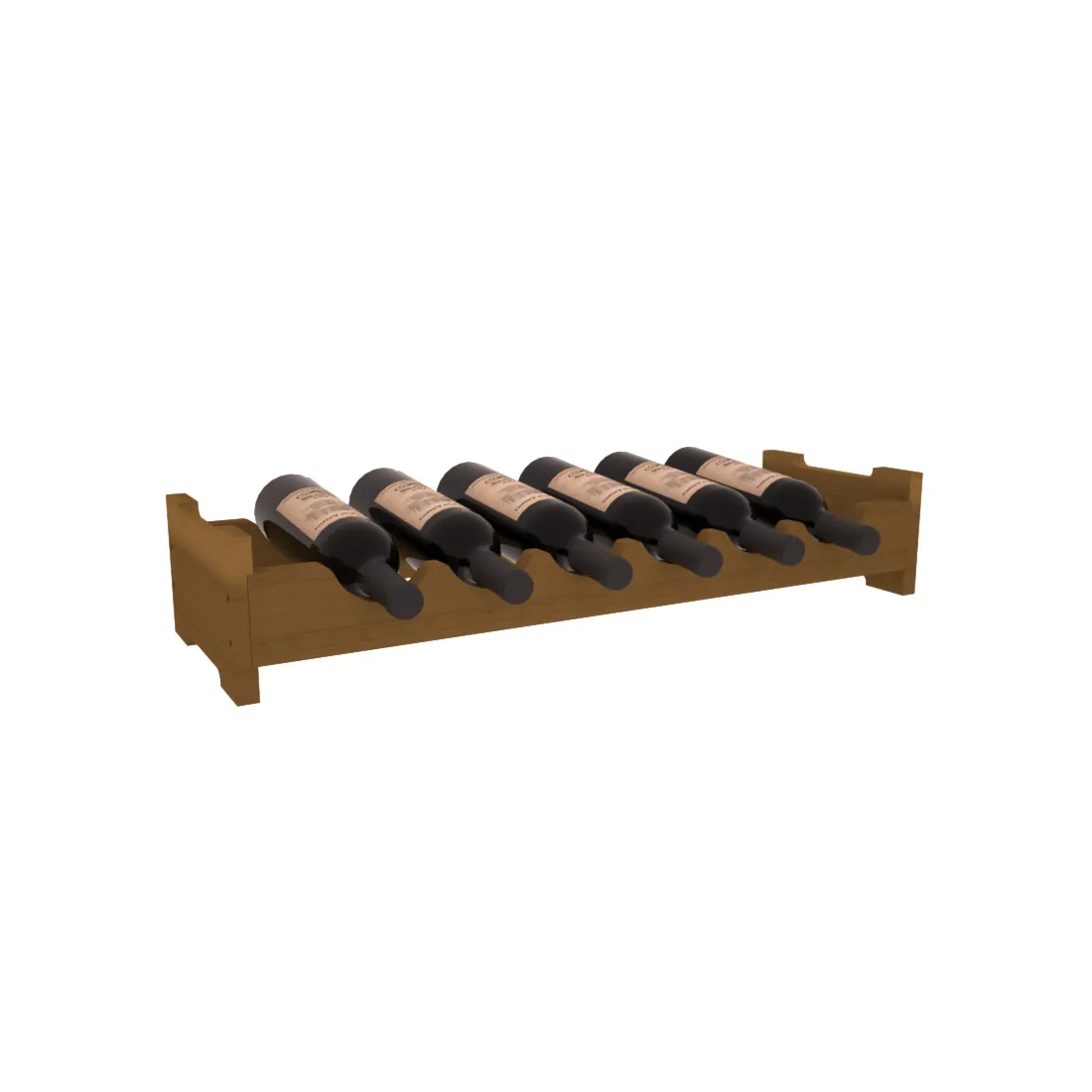 Living Series - 6 Bottle Mini Scalloped Rack
