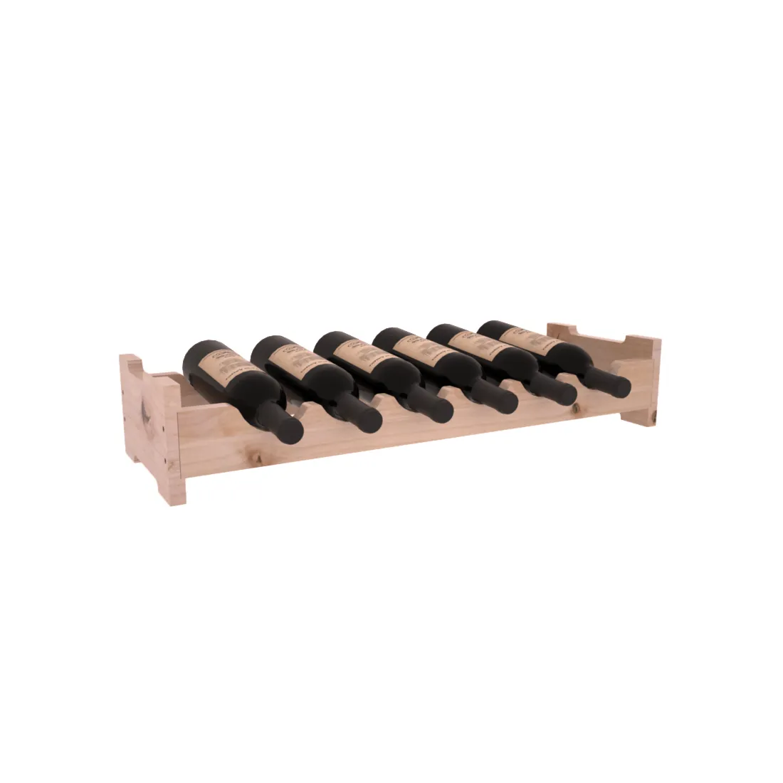 Living Series - 6 Bottle Mini Scalloped Rack