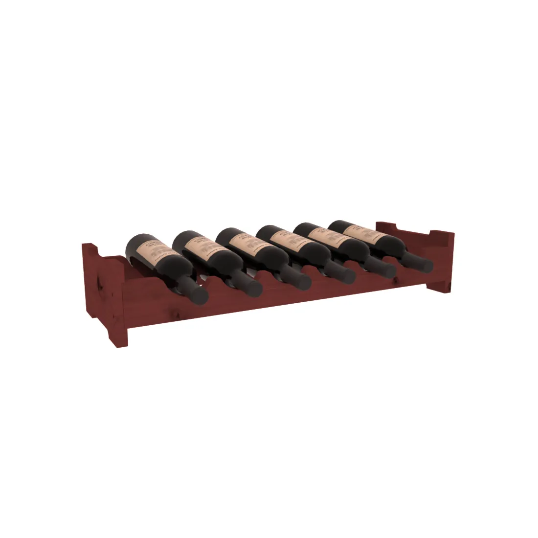 Living Series - 6 Bottle Mini Scalloped Rack