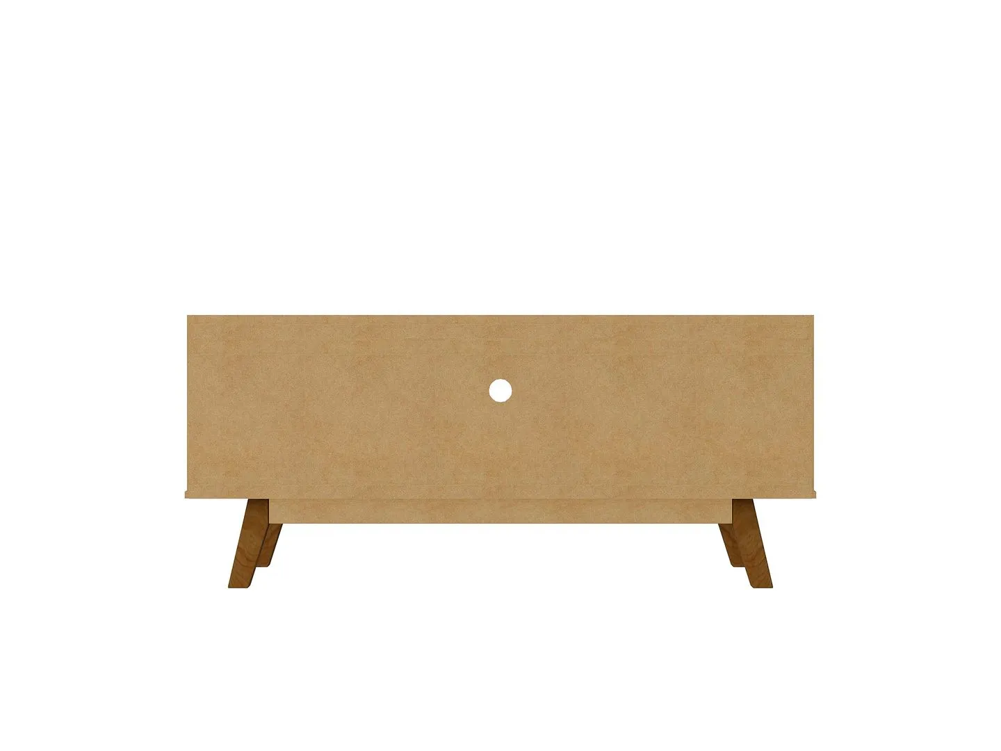 Manhattan Comfort Mid-Century Modern Marcus 53.14 TV Stand with Solid Wood Legs in  Rustic Brown