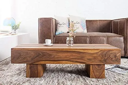 MV Furniture Sheesham Wood Coffee Table for Living Room | Center Table - Coffee Table | Color :- Natural Matt Finish