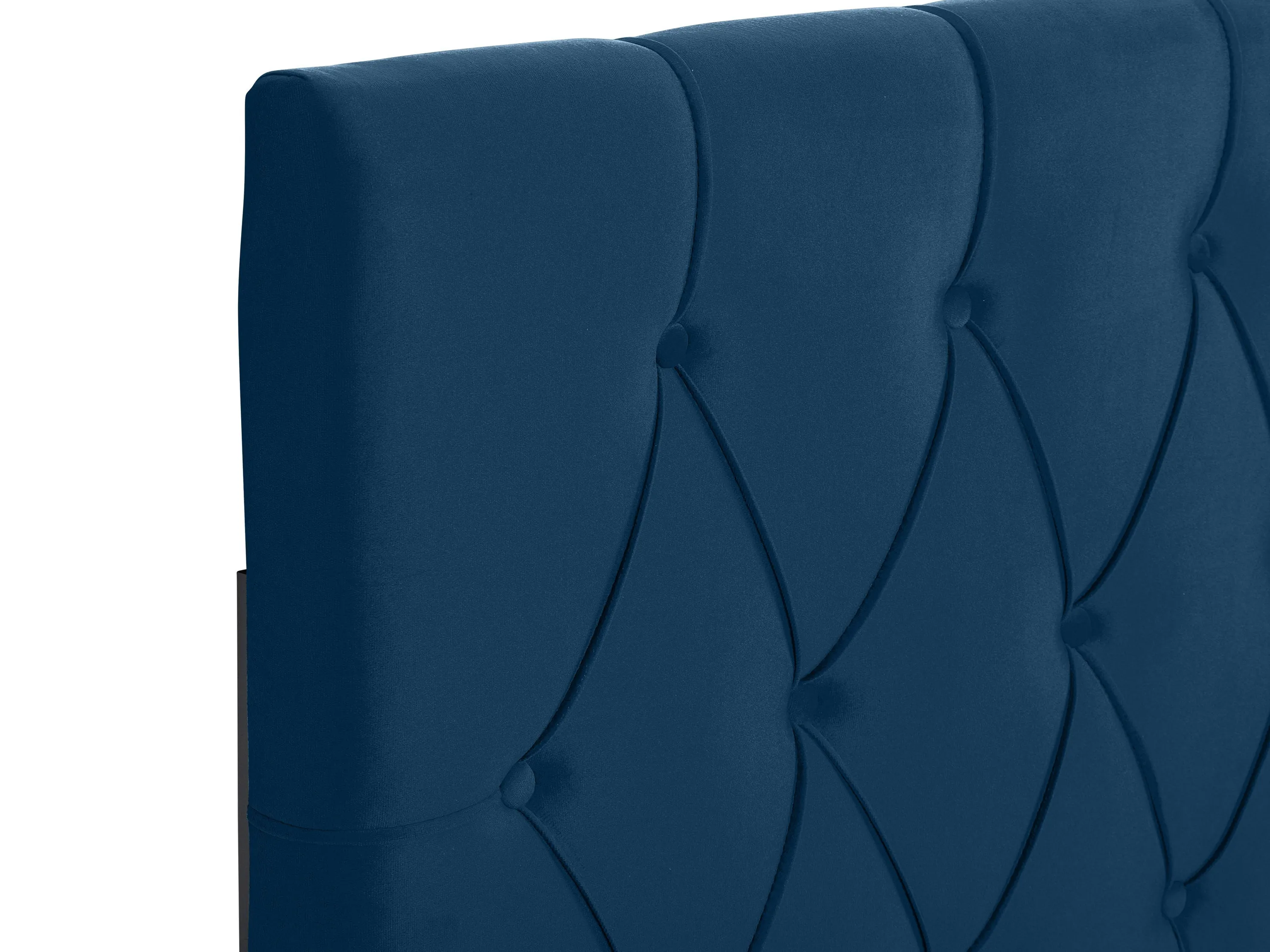 Navy Blue Velvet Queen Headboard
