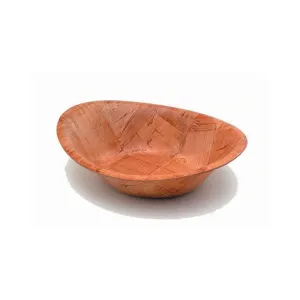 Oval Woven Wood Bowls 9"x7" Singles