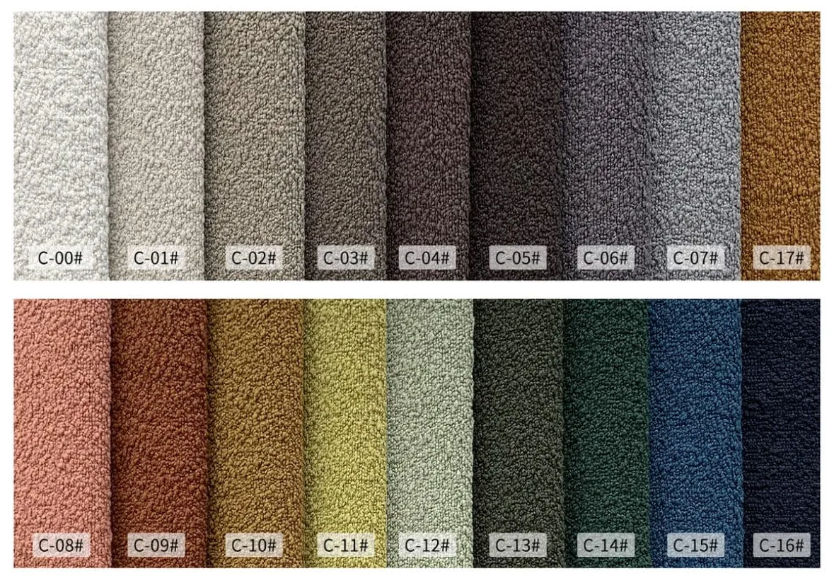 Pency Performance Boucle Fabric Curve Sofa