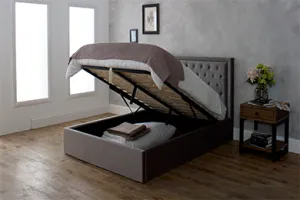 Rhea Silver Storage Bed