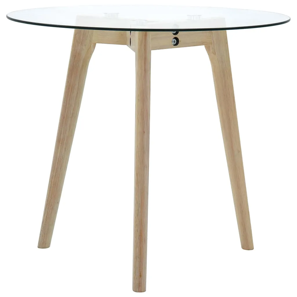 Side Table Set 2 pcs Tempered Glass