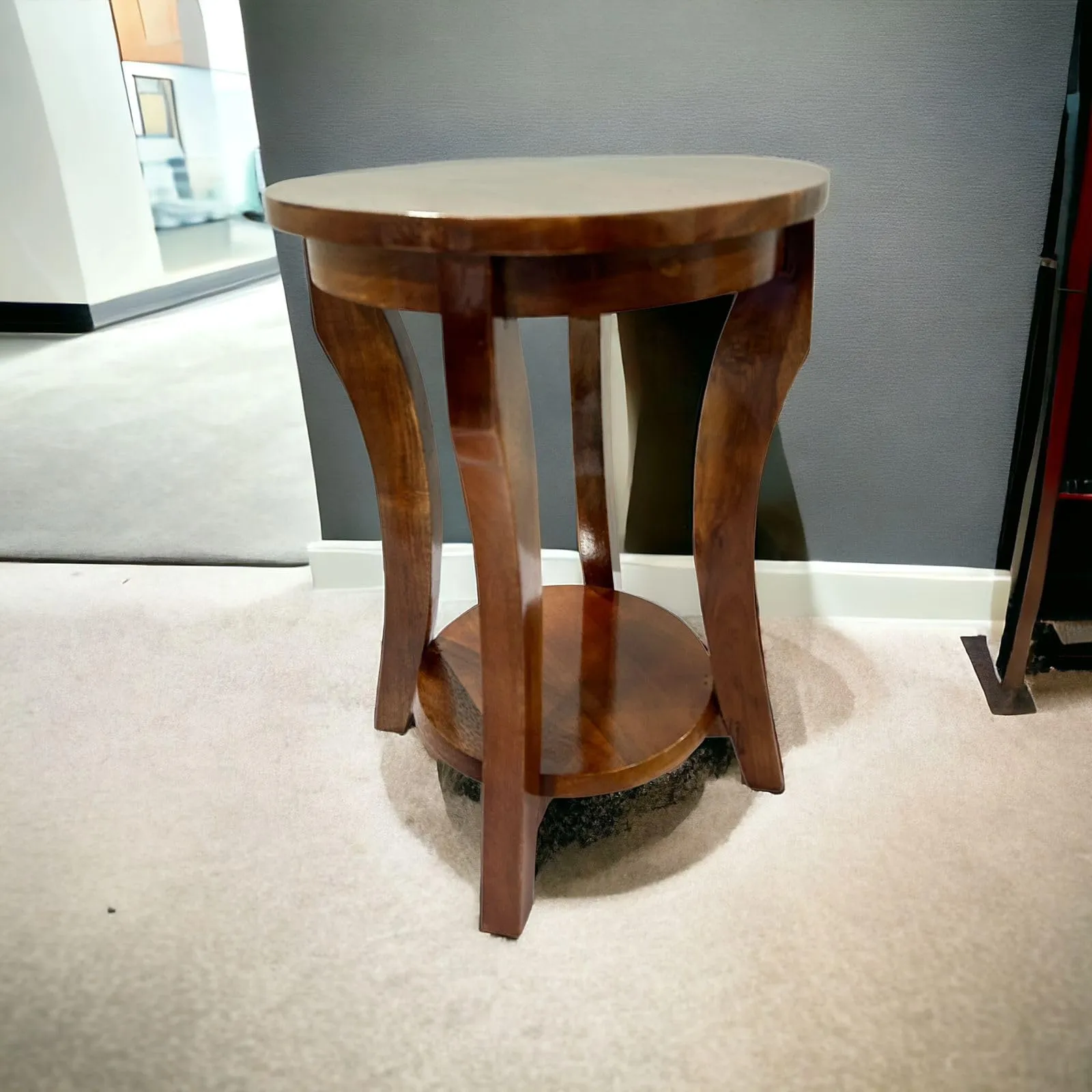 SVT Home Decor Wooden Side and End Table Solid Wood Construction Multi-Purpose Furniture Piece for Living Areas.