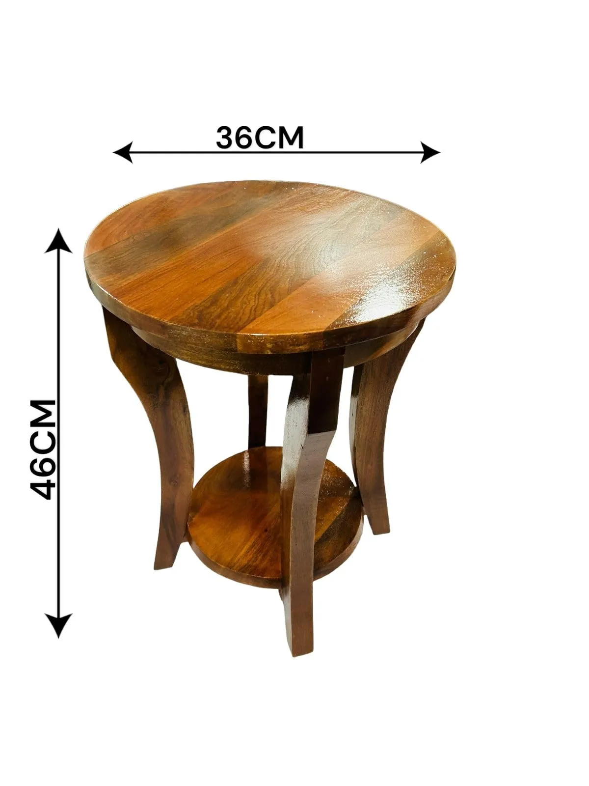 SVT Home Decor Wooden Side and End Table Solid Wood Construction Multi-Purpose Furniture Piece for Living Areas.